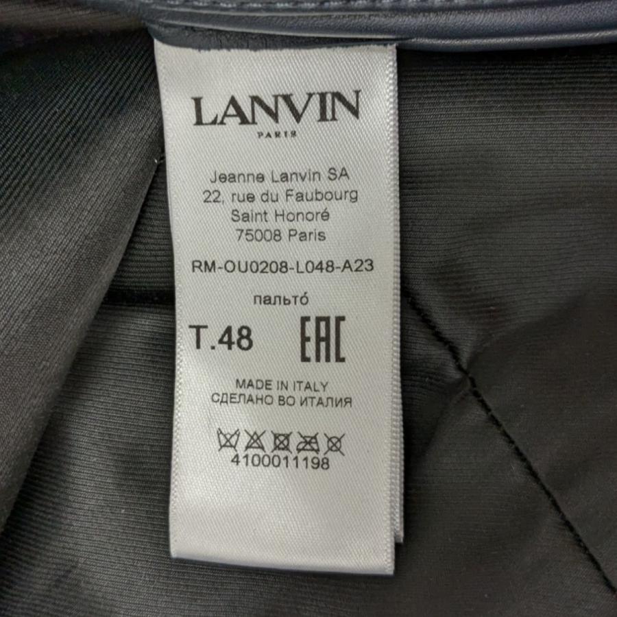 【値下げ】LANVIN カウ―レザージャケット RM-OU0208-L048-A23 ネイビー サイズ：48 (原宿店)の画像