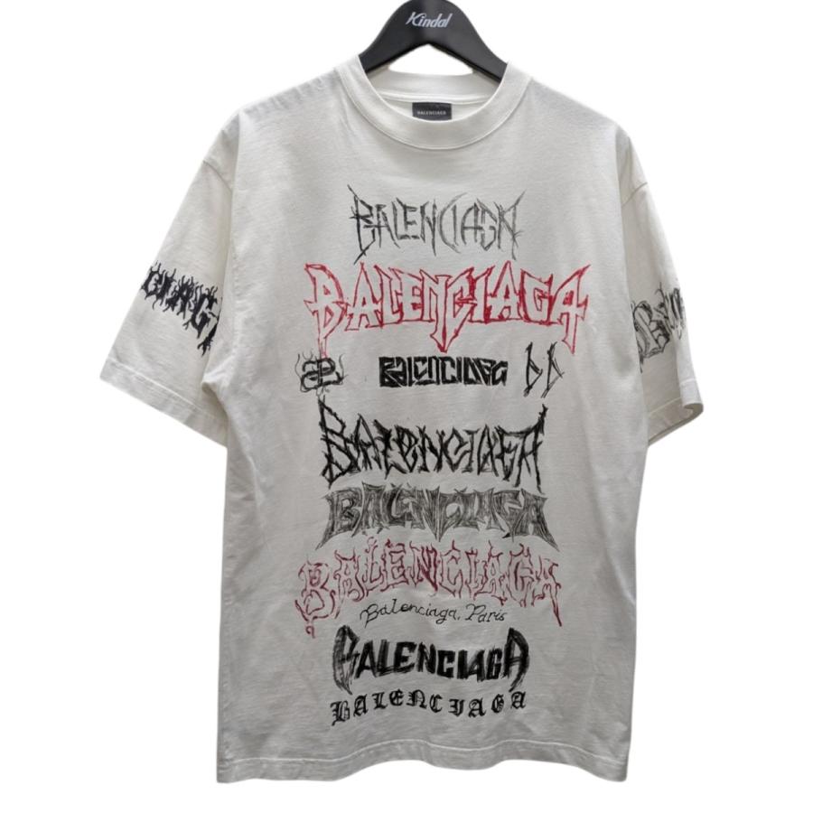 バレンシアガ BALENCIAGA ロゴプリントラージフィットTシャツXS BALENCIAGA 【値下げ】BALENCIAGA ロゴプリントラージフィットTシャツ
