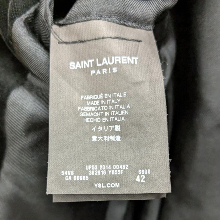 値下げ】Saint Laurent Paris 14AW ラメ ピークドラペルテーラード