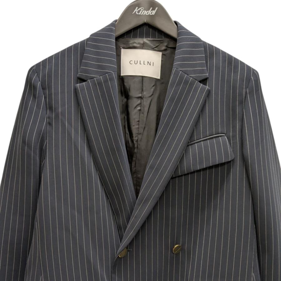 CULLNI ストライプ ダブルテーラードジャケット サイズ1 CULLNI 【値下げ】CULLNI 別注DOUBLE BLEAST JACKET ダブル