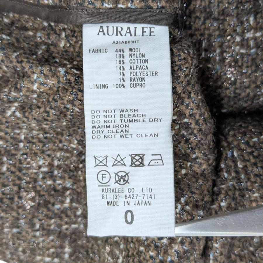 AURALEE SPUN TWEED ZIP BLOUSON サイズ5 AURALEE（オーラリー） 未使用 HOMESPUN TWEED ZIP BLOUSON ツイード