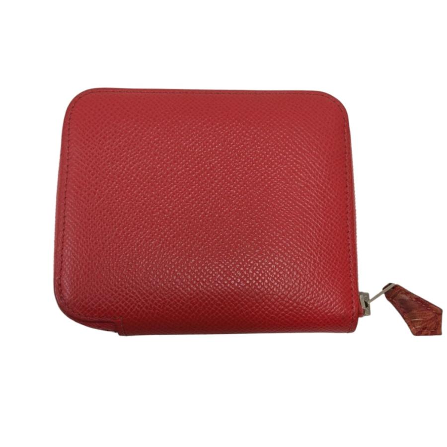 ★美品★エルメス アザップ シルクインコンパクト 折り財布 小銭入れ レッド 赤 HERMES（エルメス） シルクイン アザップ コンパクトウォレット レッド