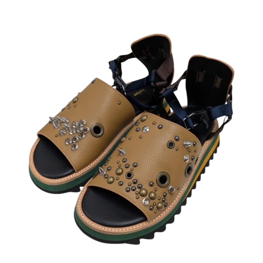 kolor 25SS サンダル Color（カラー） 【値下げ】KOLOR 25SS レザーサンダル ブラウン