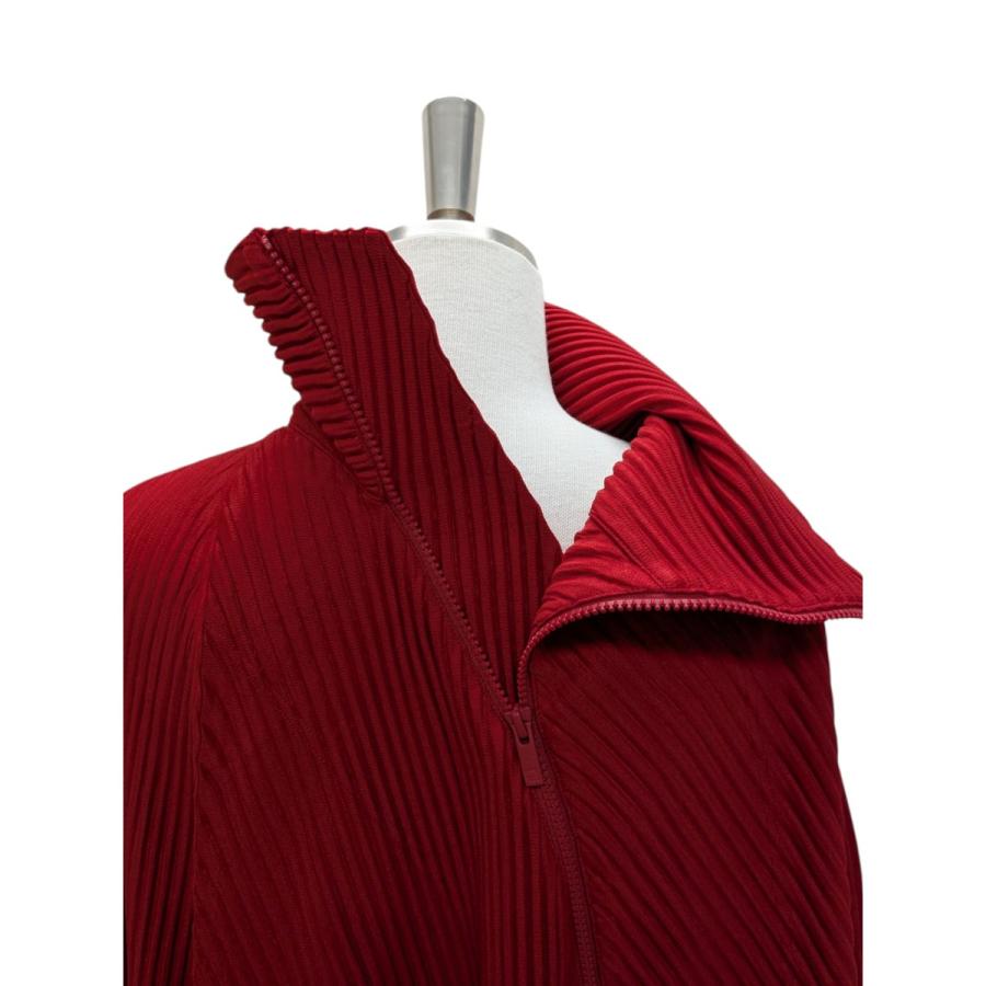 【本日限定価格】希少色 オムプリッセ THREE BY SIX　コート 赤 HOMME PLISSE ISSEY MIYAKE 【値下げ】HOMME THREE BY SIX Coat