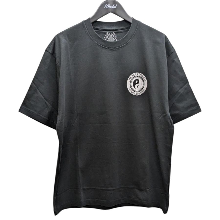 PALACE ブラック Tシャツ Lサイズ PALACE パレス NATIONS T-SHIRT プリントTシャツ ブラック
