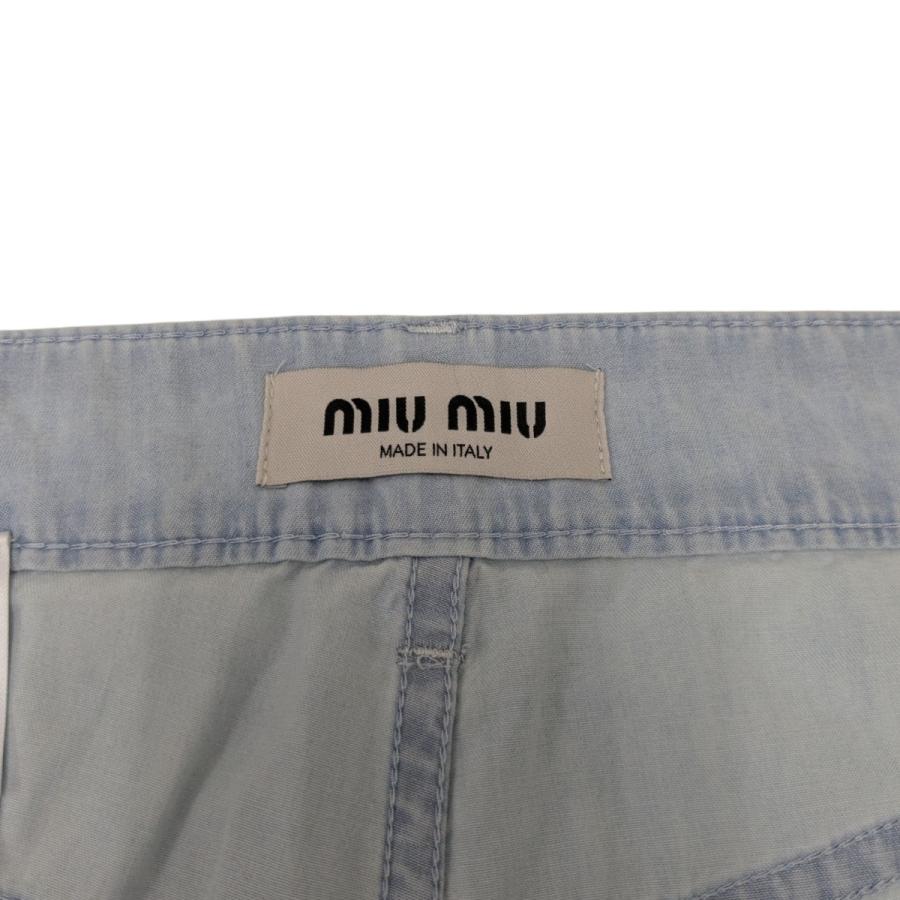 【値下げ】MIU MIU 5ポケット シャンブレーデニム ジーンズ GWP520 ブルー サイズ：27 (原宿店)_6