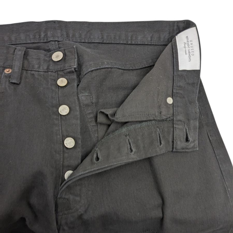 UNUSED アンユーズド ダメージ加工デニムパンツ ブラック サイズ