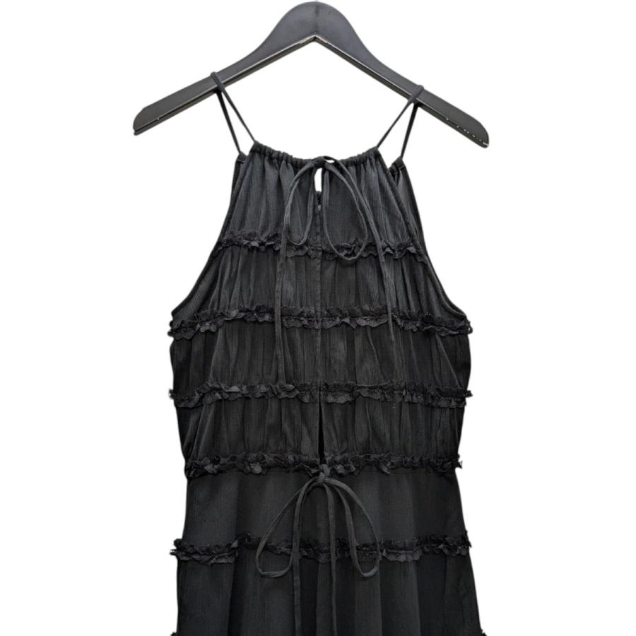 シェリエ sheller 2way lace stripe long dress 2WAY刺繍ワンピース