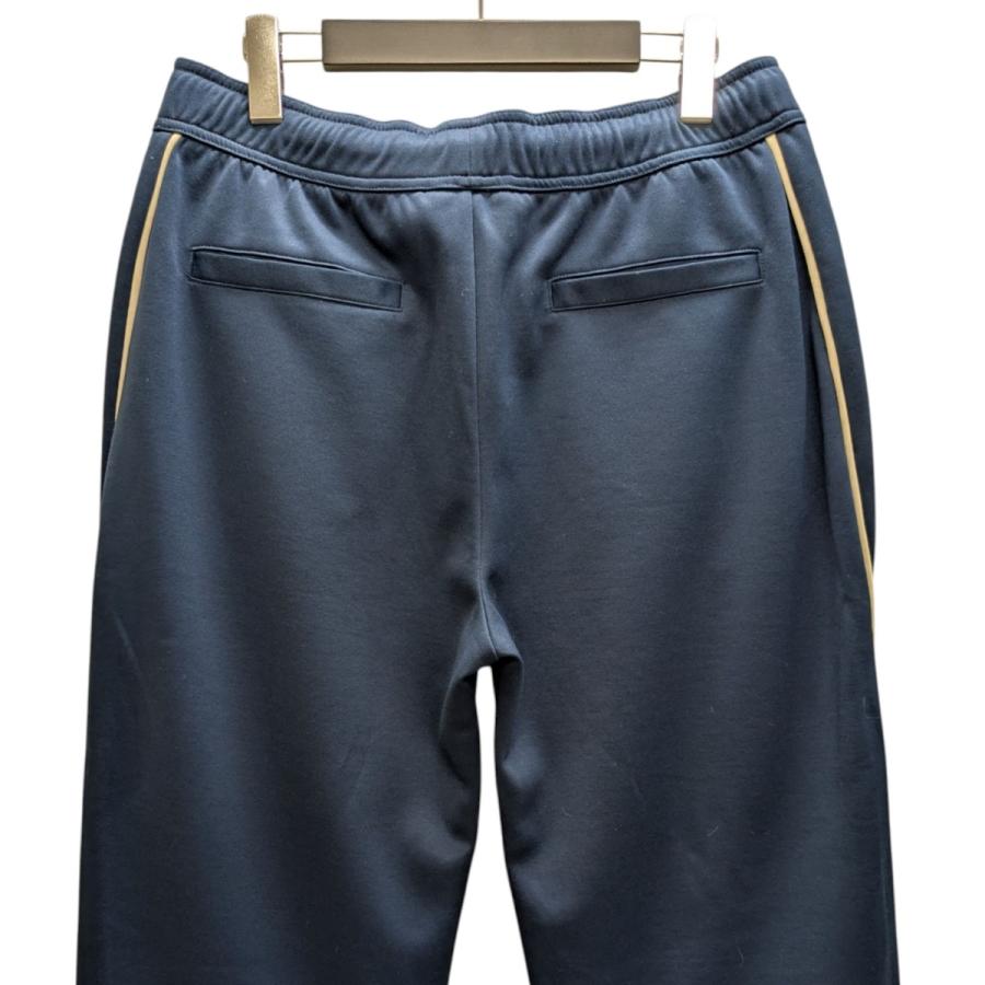  WALES BONNER ジャージパンツ ネイビー 値下げ】WALES BONNER ジャージパンツ ネイビー×ホワイト サイズ：L