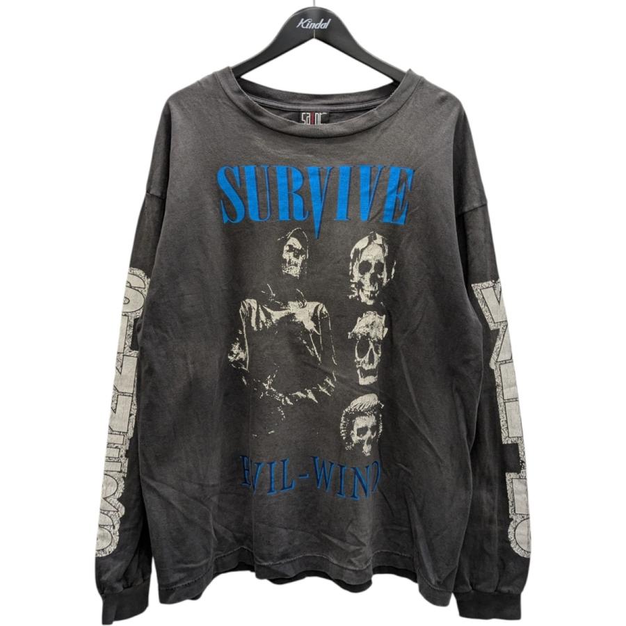 saintmichael セントマイケル survive ロンT サイズL 値下げ】SAINT MICHAEL LS TEE SURVIVEロングスリーブTシャツ グレー