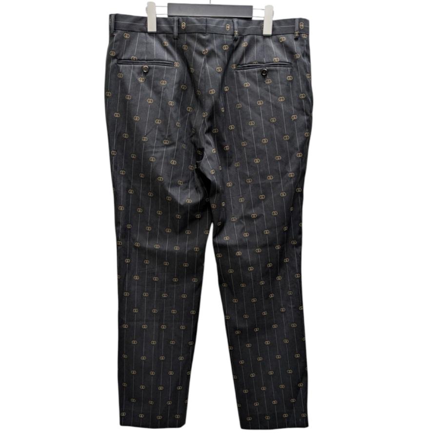 GUCCI グッチ　GGロゴ パンツ ストレッチ　グレー 極美品 GUCCI（グッチ） 【値下げ】GUCCI GGロゴパンツ グレー サイズ：54