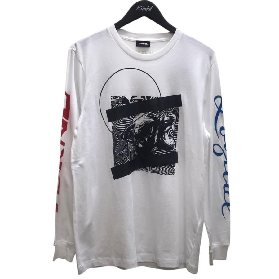 DIESEL（ディーゼル） プリント長袖Tシャツ ホワイト サイズ：XS