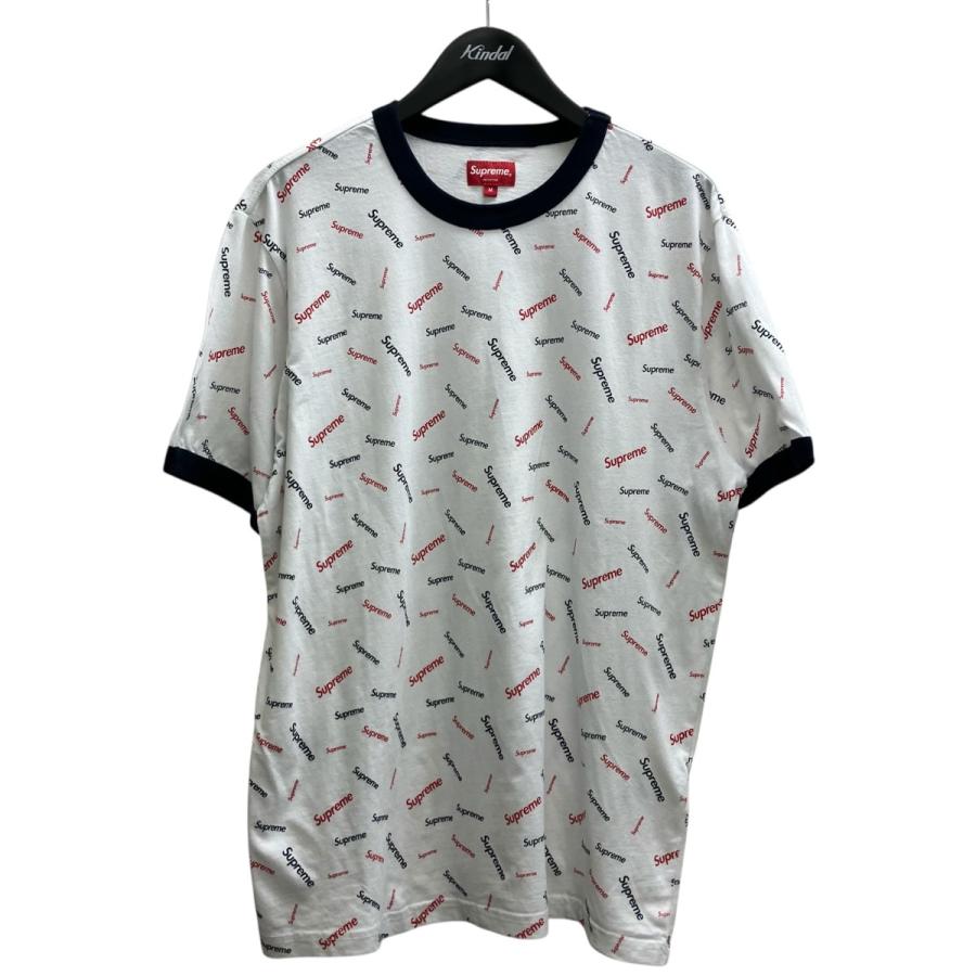 Supreme（シュプリーム） ロゴプリントTシャツ ホワイト×レッド