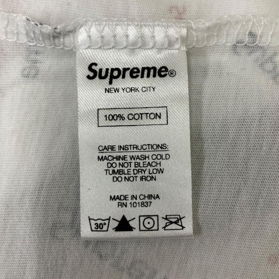 Supreme（シュプリーム） ロゴプリントTシャツ ホワイト×レッド