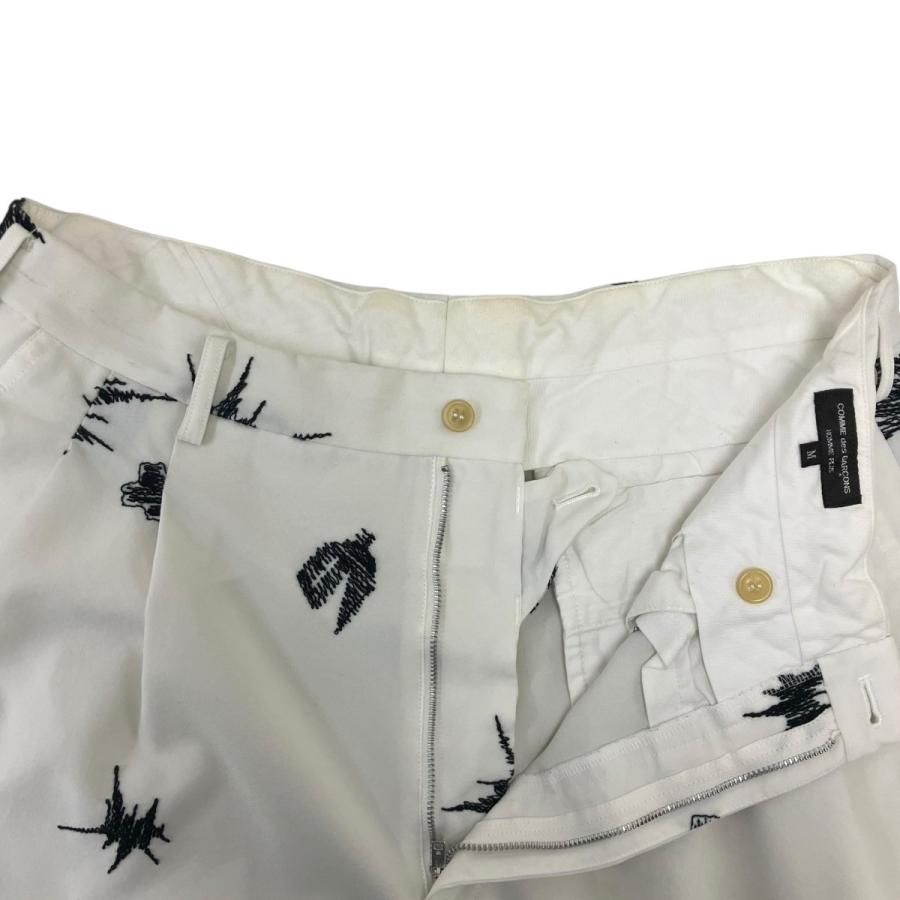 COMME des GARÇONS HOMME PLUS ホワイトパンツサイズM COMME des GARÇONS HOMME PLUS double pleat pants. Simple, high