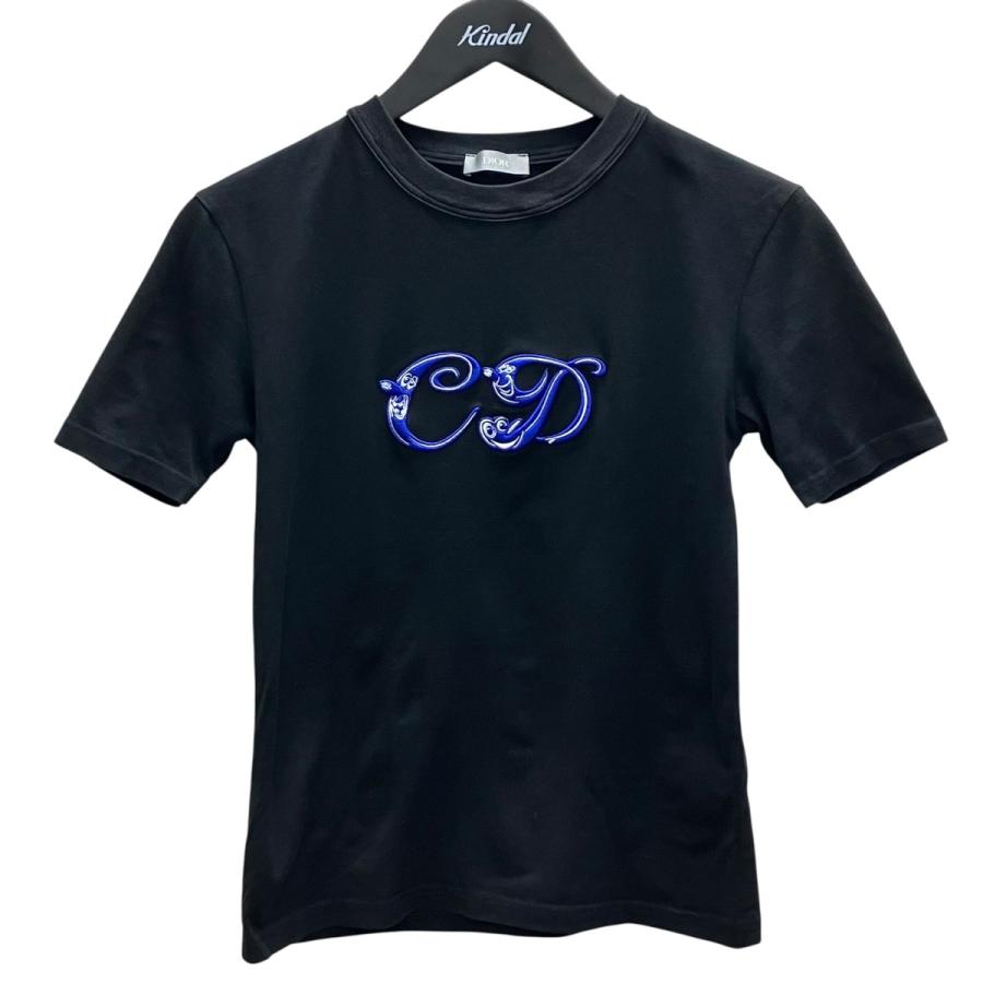 ディオール DIOR×Kenny Scharf ロゴ刺繍Tシャツ ブラック サイズ：XS