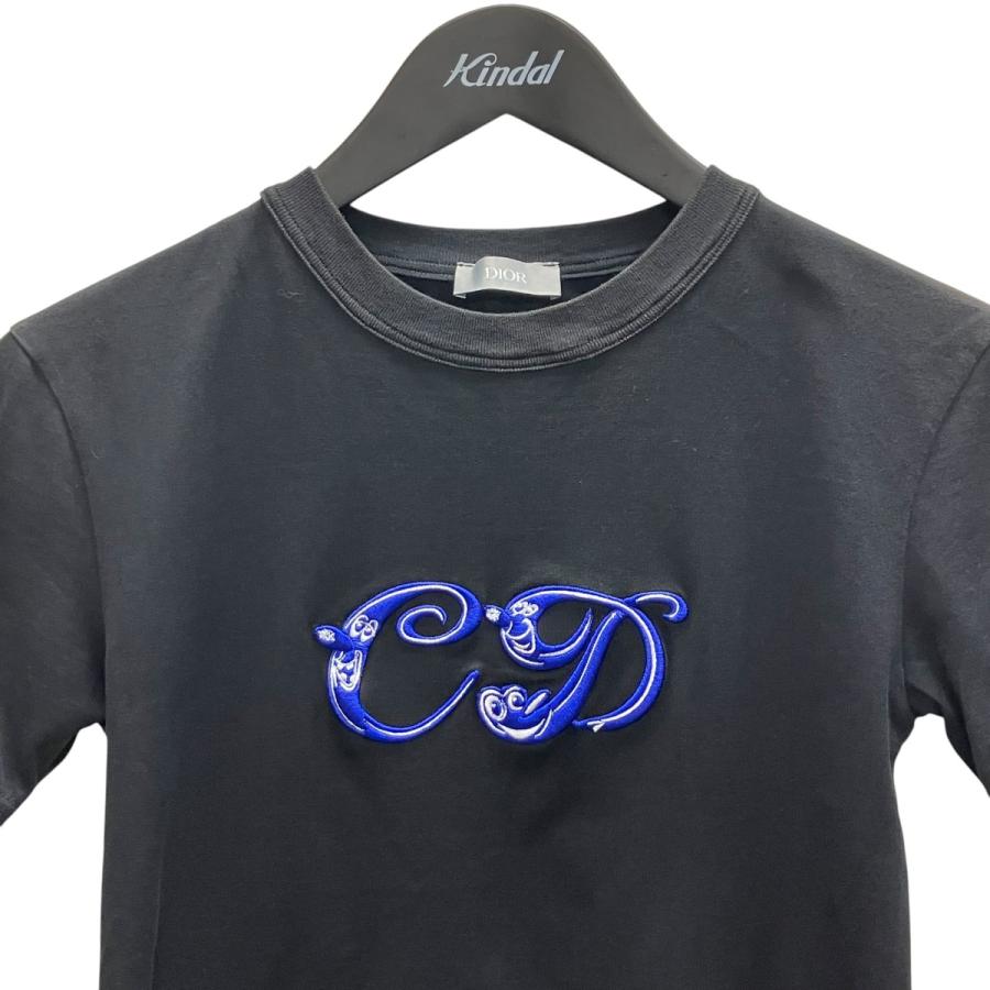 ディオール DIOR×Kenny Scharf ロゴ刺繍Tシャツ ブラック サイズ：XS