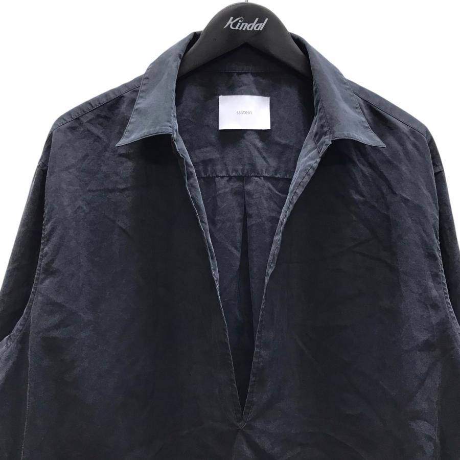 値下げ】ssstein Silk Nylon Oversized Skipper Shirt シルクナイロン