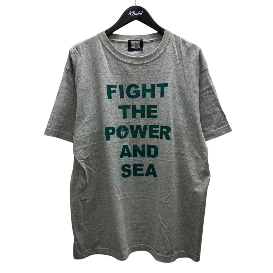 WIND AND SEA（ウィンダンシー） プリントTシャツ グレー×グリーン