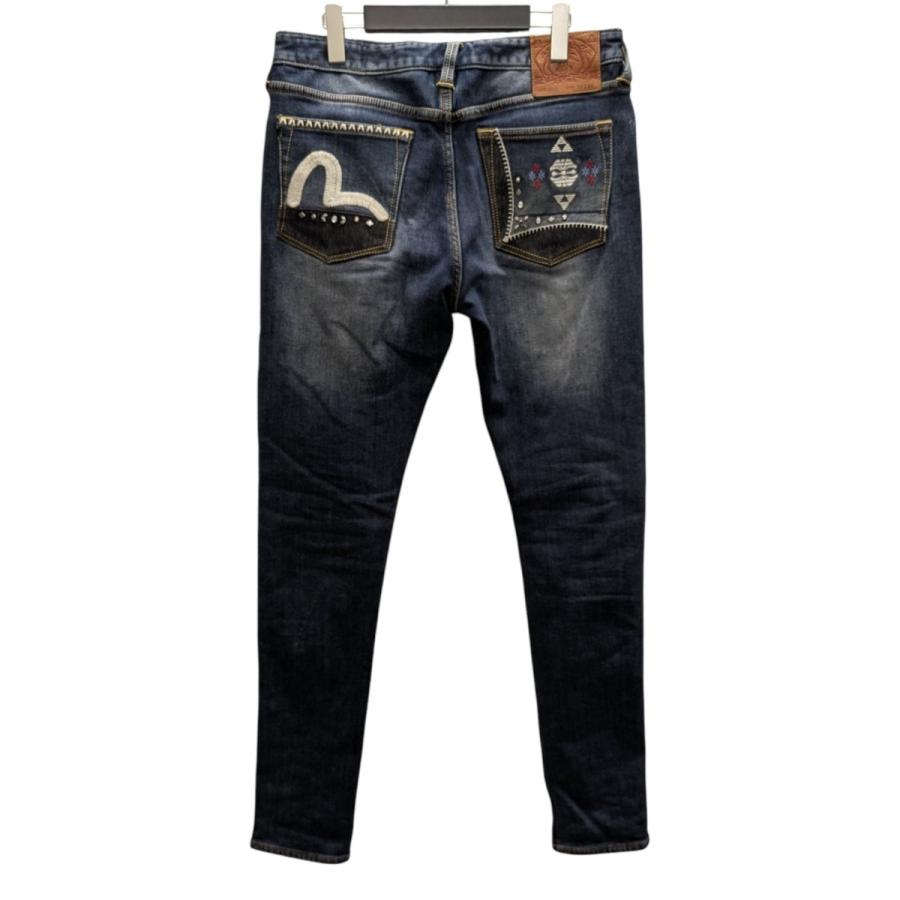 値下げ】EVISU スタッズ付きデニムパンツ インディゴ サイズ：30×34