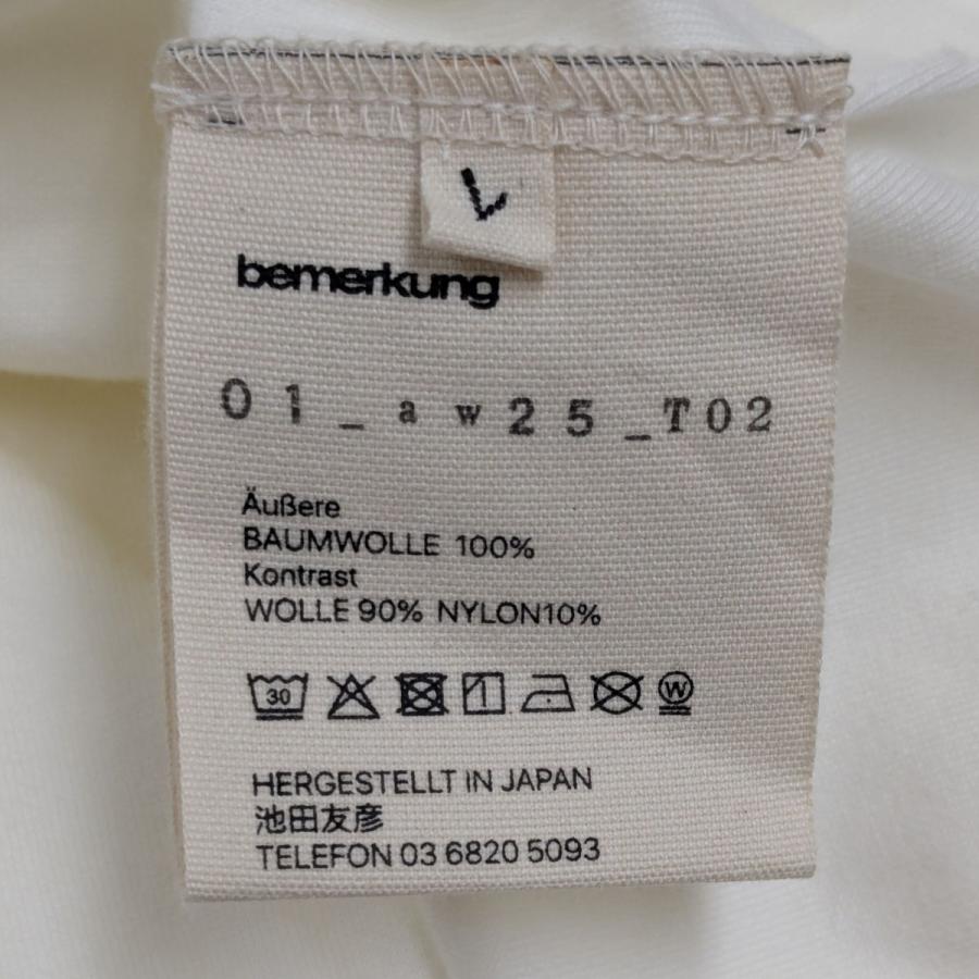値下げ】bemerkung 25AW ロングカットソー ホワイト サイズ：L (原宿店