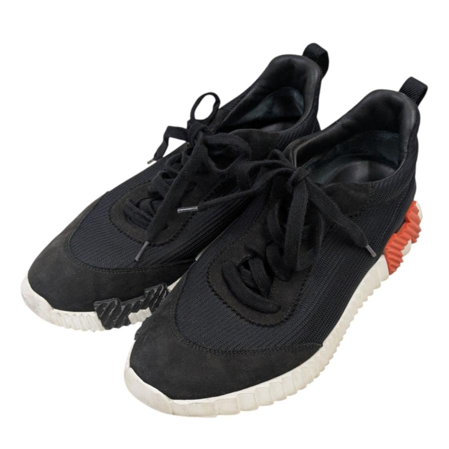 エルメス 現行品 バウンシング レザー スニーカー size 41 ブラック HERMES（エルメス） 【値下げ】HERMES バウンシングスニーカー