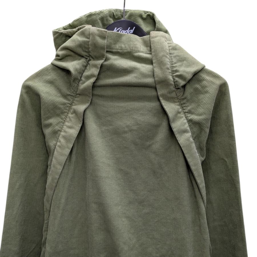 ランラ RANRA 【Klifur Hooded Jacket Sage】 ジップコーデュロイ  