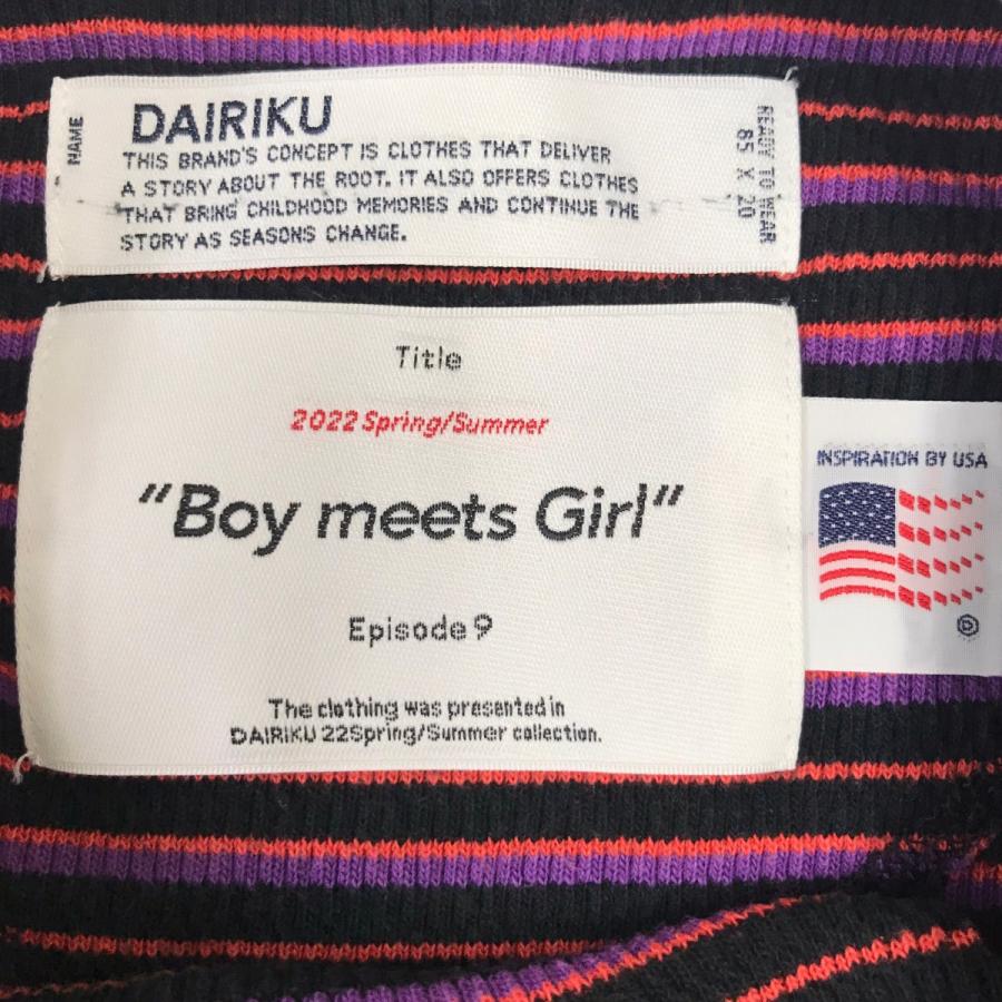 DAIRIKU（ダイリク） DAIRIKU 22SS Couple Border Embroidery Tee