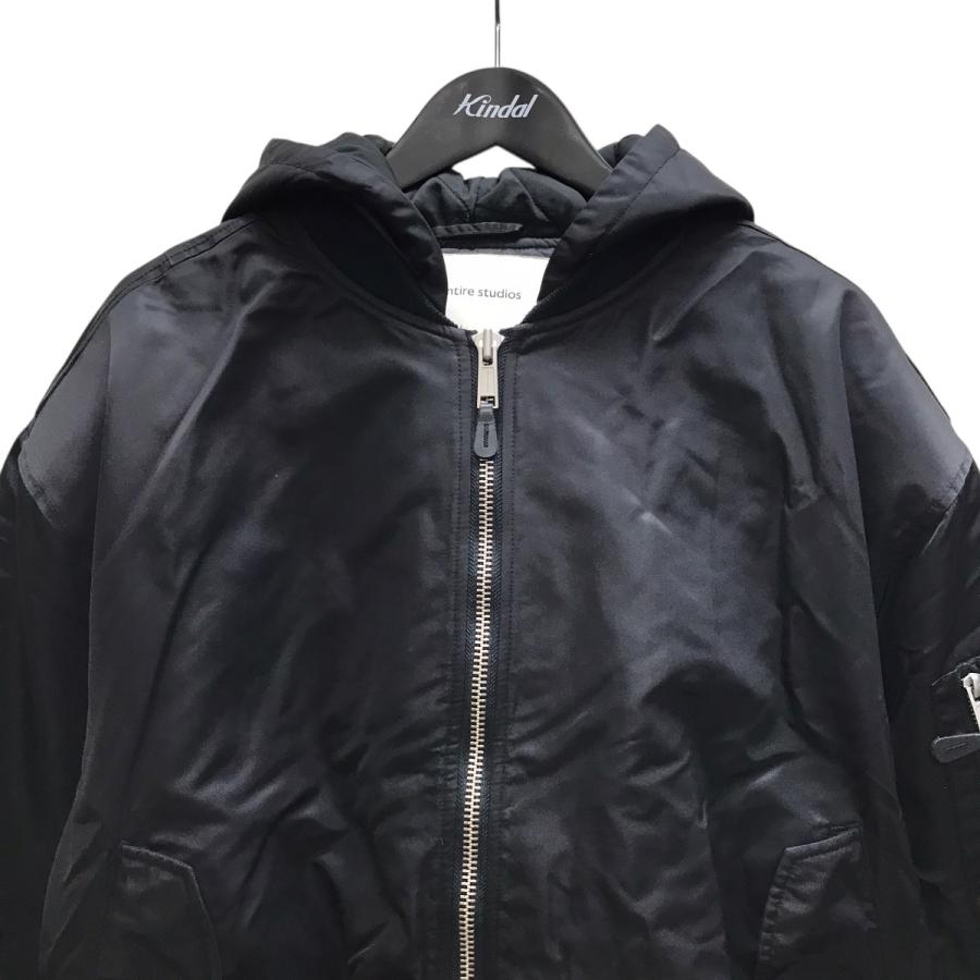 未使用タグ付 エンタイアスタジオ BROAD ボンバージャケット S 黒 エンタイアスタジオ ENTIRE STUDIOS 24AW HOODED BROAD BOMBER