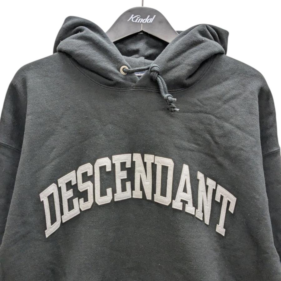 DESCENDANT ディセンダント フロントアーチロゴフーディ ブラック