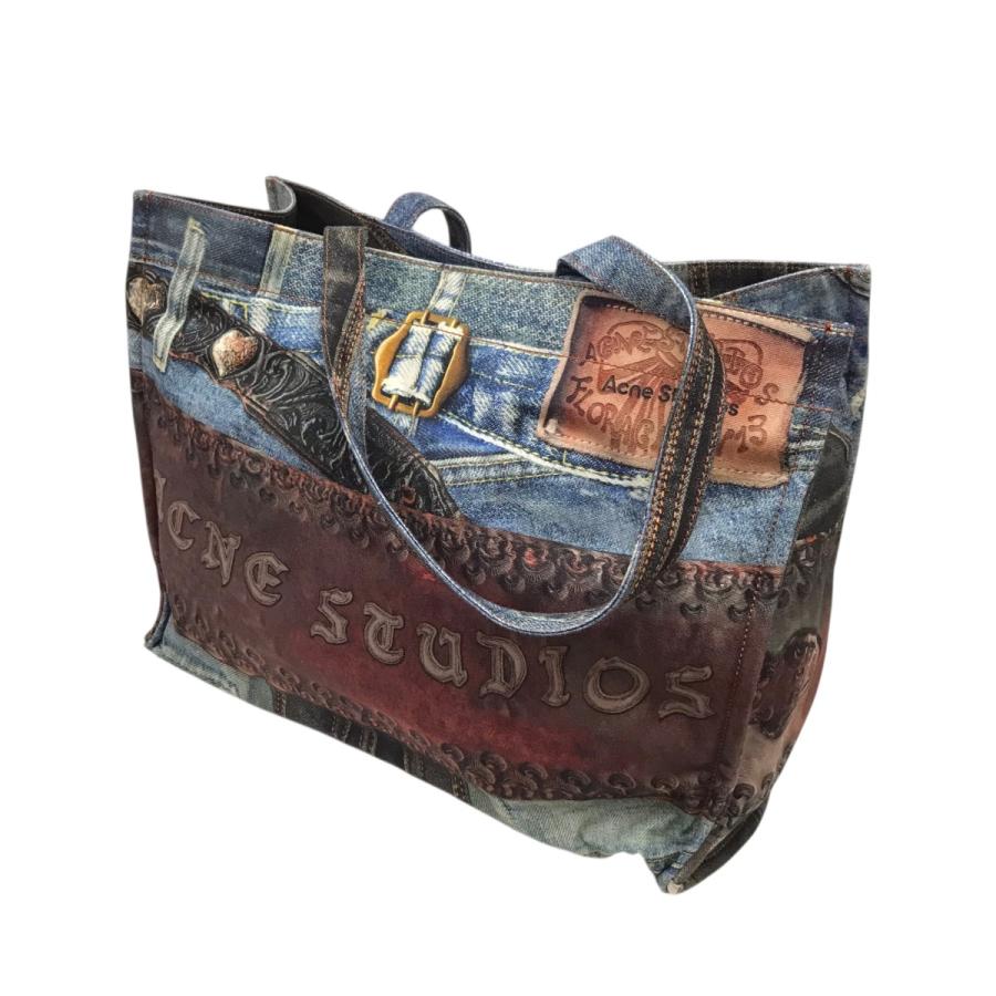 Acne Studios アクネストゥディオズ デニム ロゴ ショルダーバッグ Acne Studios（アクネ ストゥディオズ） デニム ハート トップハンドル