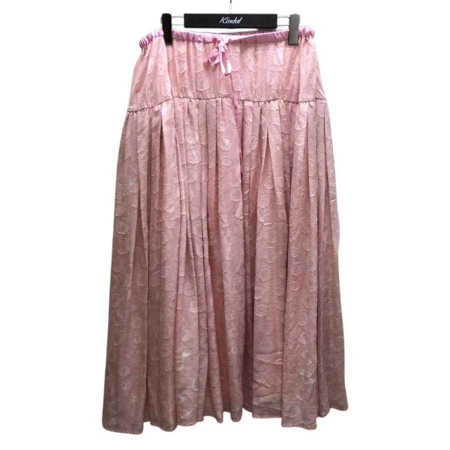 DRAWER（ドゥロワー） 【値下げ】Drawer 総柄シルクスカート ピンク