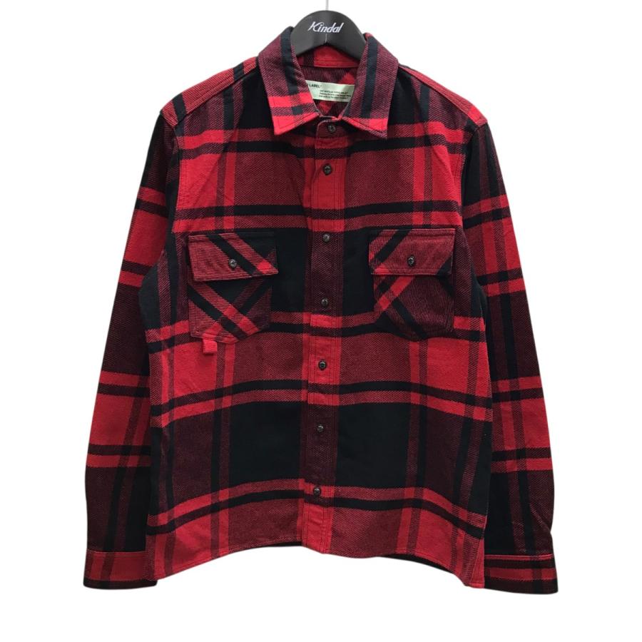 最終値下げ】OFF-WHITE ネルシャツ XS 赤 チェックシャツ 希少 【公式