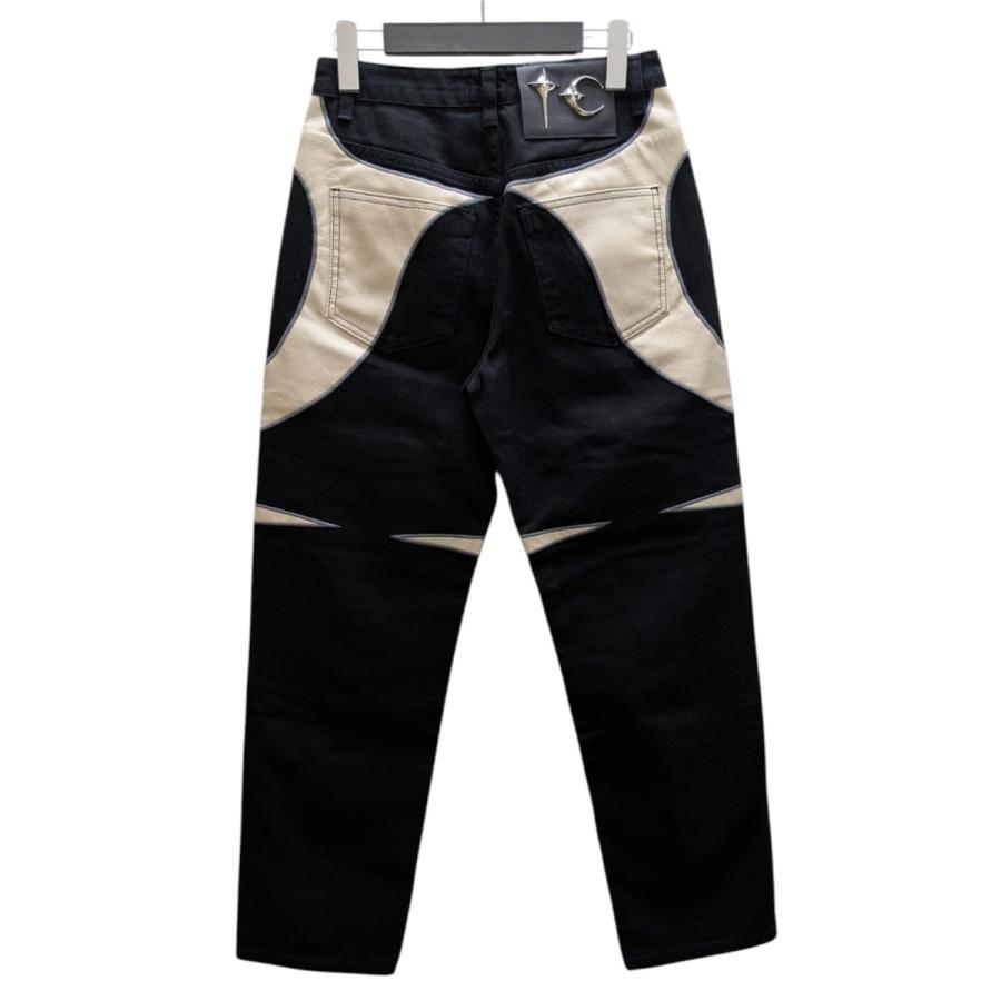 サグクラブ THUG CLUB レザー切替キャンバスパンツ ブラック サイズ：1
