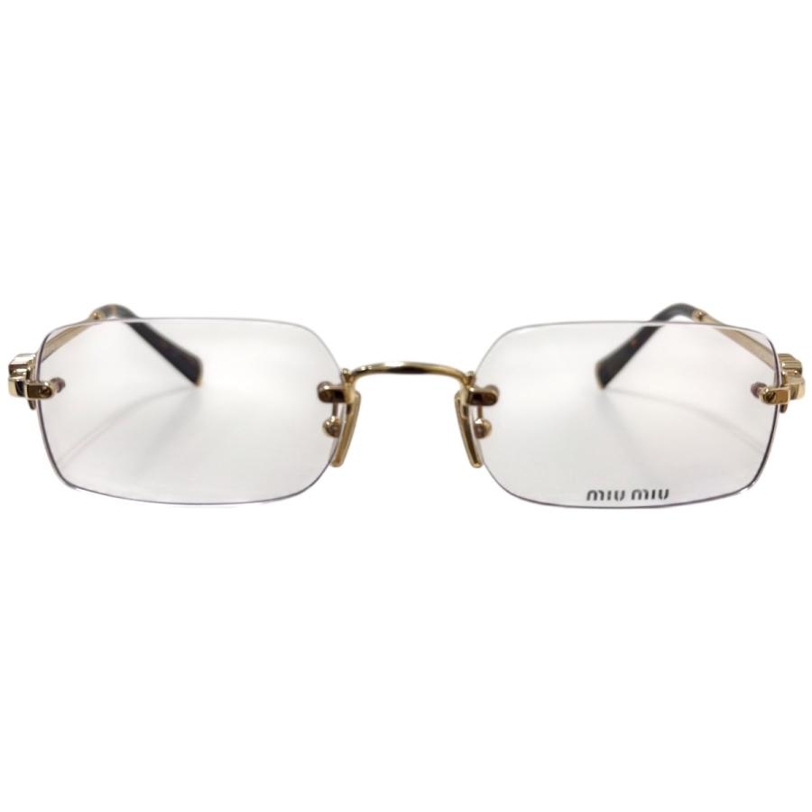 miu miu（ミュウミュウ） オーバルリムレス眼鏡 サングラス 5AK-08N