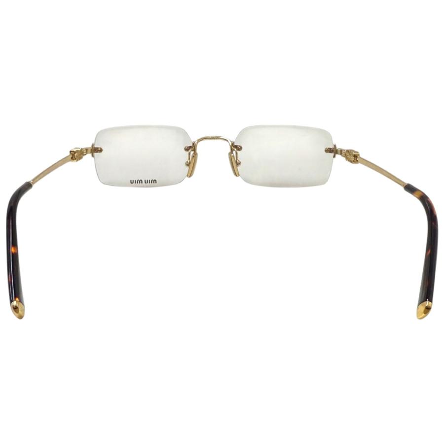 miu miu（ミュウミュウ） オーバルリムレス眼鏡 サングラス 5AK-08N