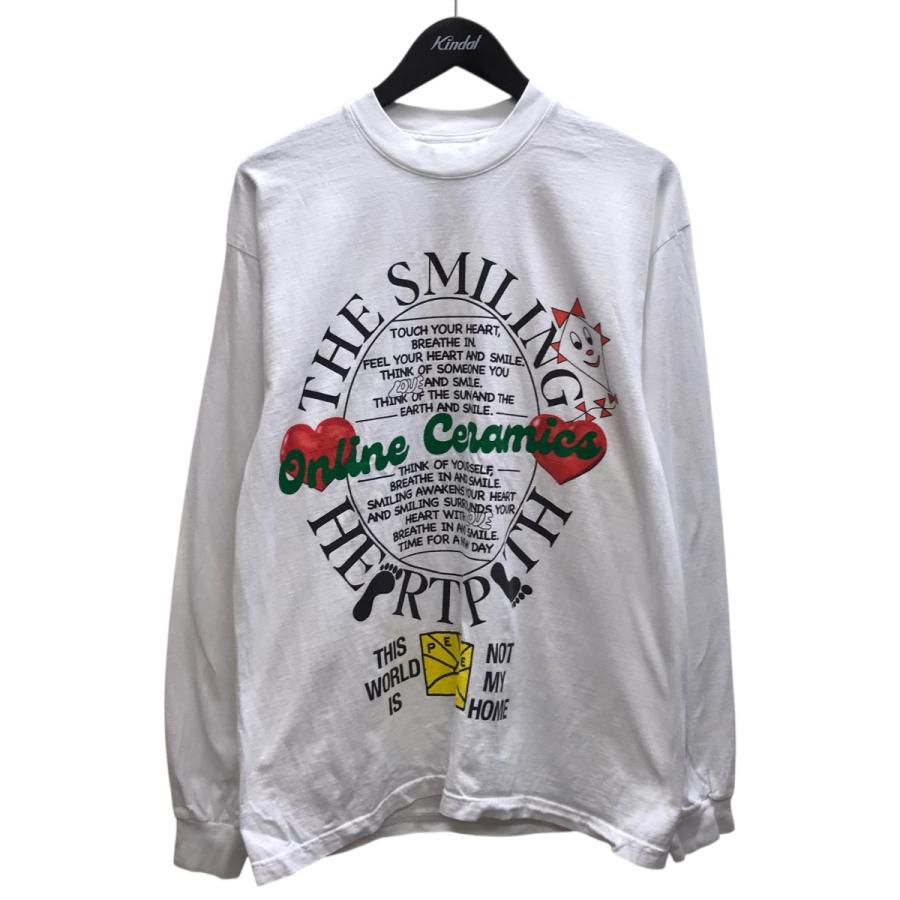 値下げ】Online Ceramics 長袖プリントTシャツ ホワイト サイズ：M