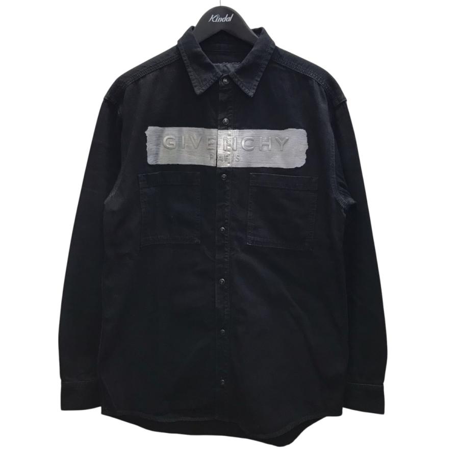 GIVENCHY（ジバンシィ） フロントロゴ長袖シャツ ブラック サイズ：S