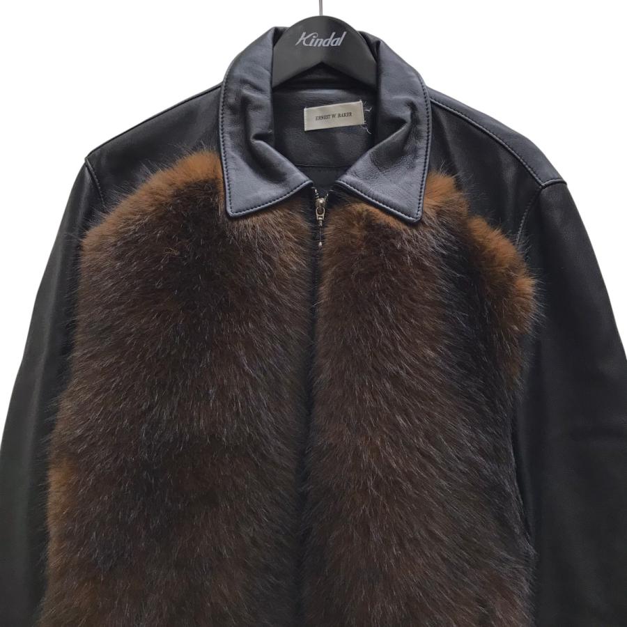 ERNEST W. BAKER アーネストダブルベイカー フェイクファーベスト アーネスト ダブル ベイカー ERNEST W．BAKER 23AW FAUX-FUR FRONT