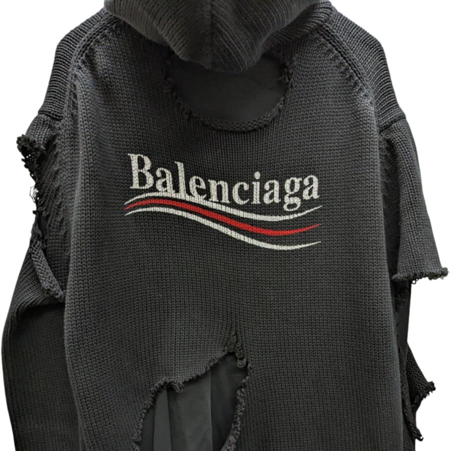 バレンシアガ BALENCIAGA ダメージパーカー BALENCIAGA（バレンシアガ） BALENCIAGA 21AW ダメージ加工レイヤード