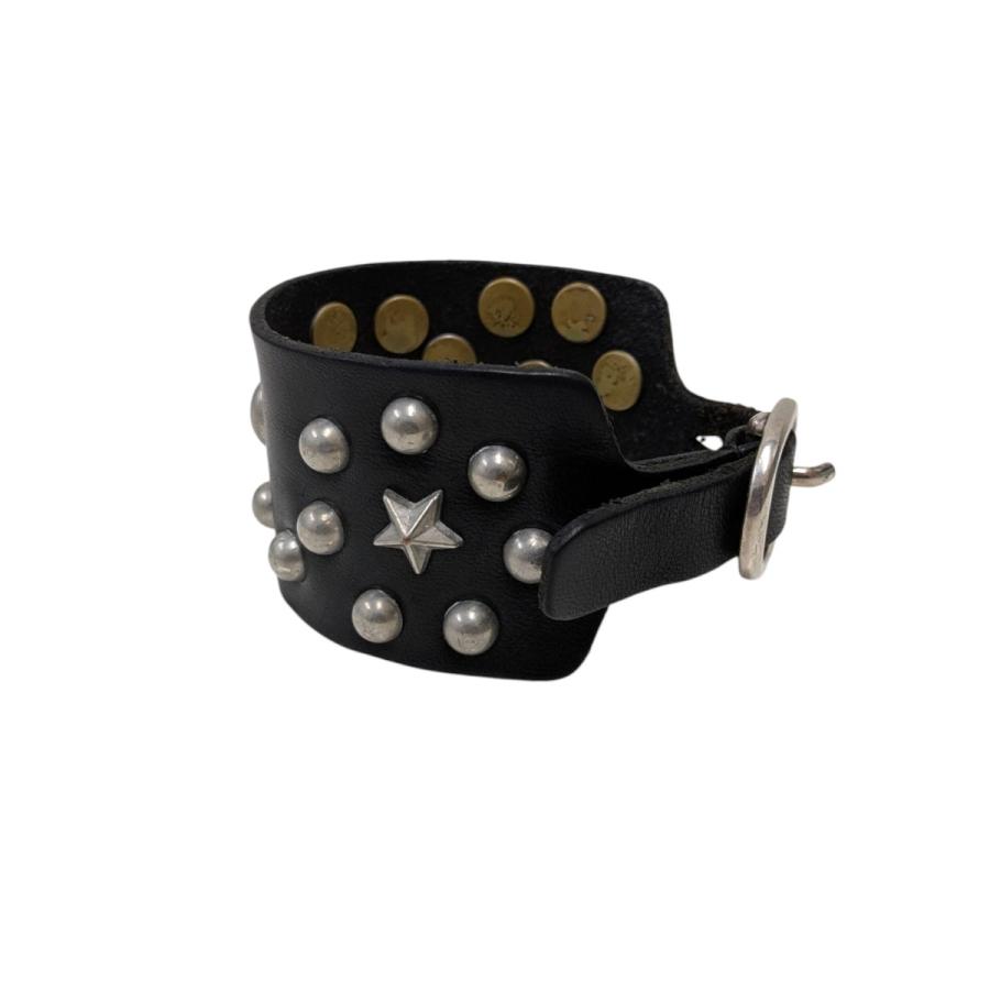 アワーレガシー OUR LEGACYレザーバングル スタッズ y2k Our Legacy（アワーレガシー） スタッズレザーバングル ブラック
