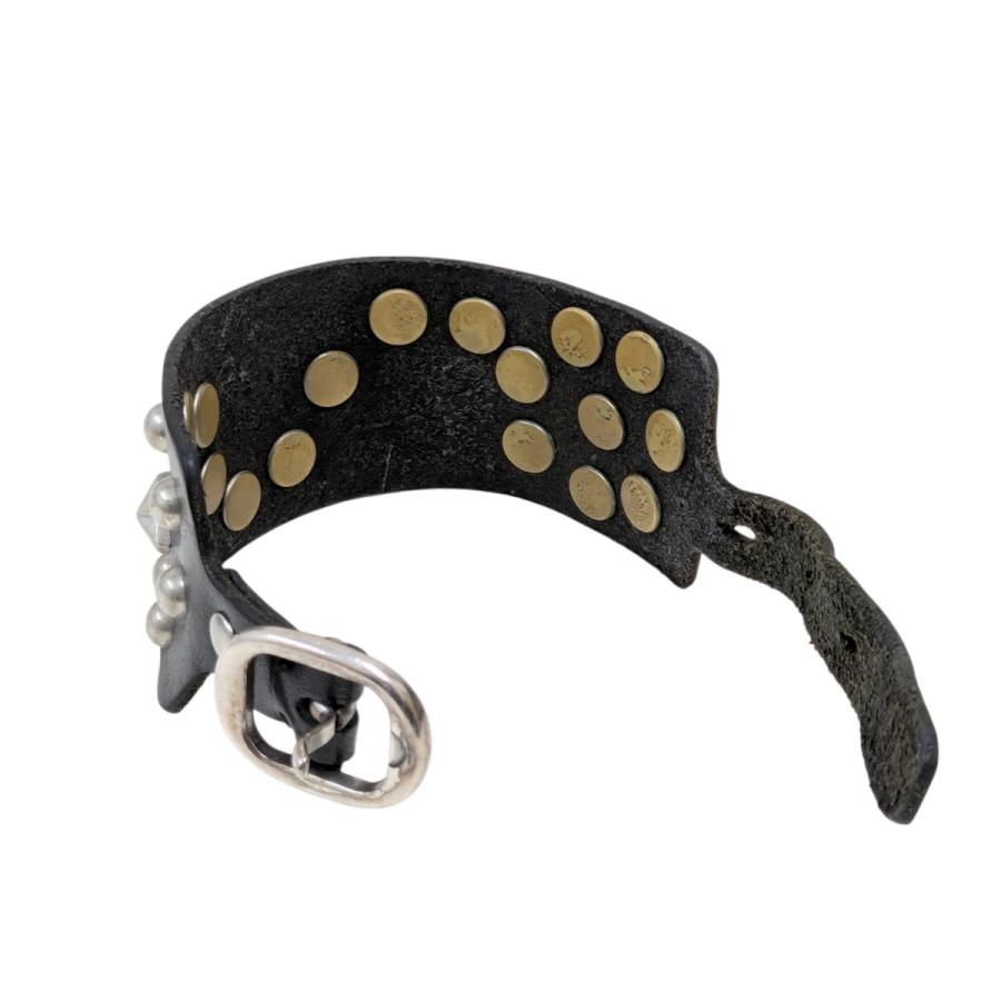アワーレガシー OUR LEGACYレザーバングル スタッズ y2k Our Legacy（アワーレガシー） スタッズレザーバングル ブラック