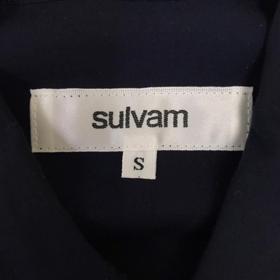 sulvam アシンメトリーダブルカラー長袖シャツ sulvam（サルバム） ロングスリーブアシンメトリーダブルカラーシャツ