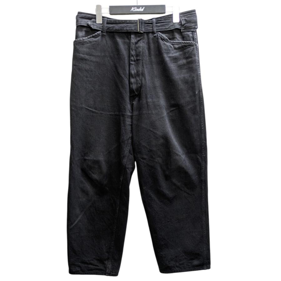 COMOLI（コモリ） COMOLI 23SS ベルテッドデニムパンツ ブラック