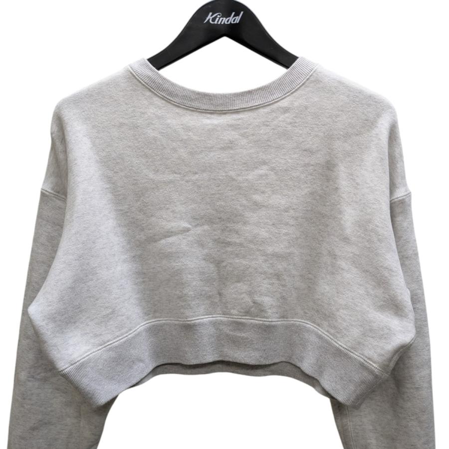 ビオトープ BIOTOP Cropped sweat shirt トレーナー ライトグレー 