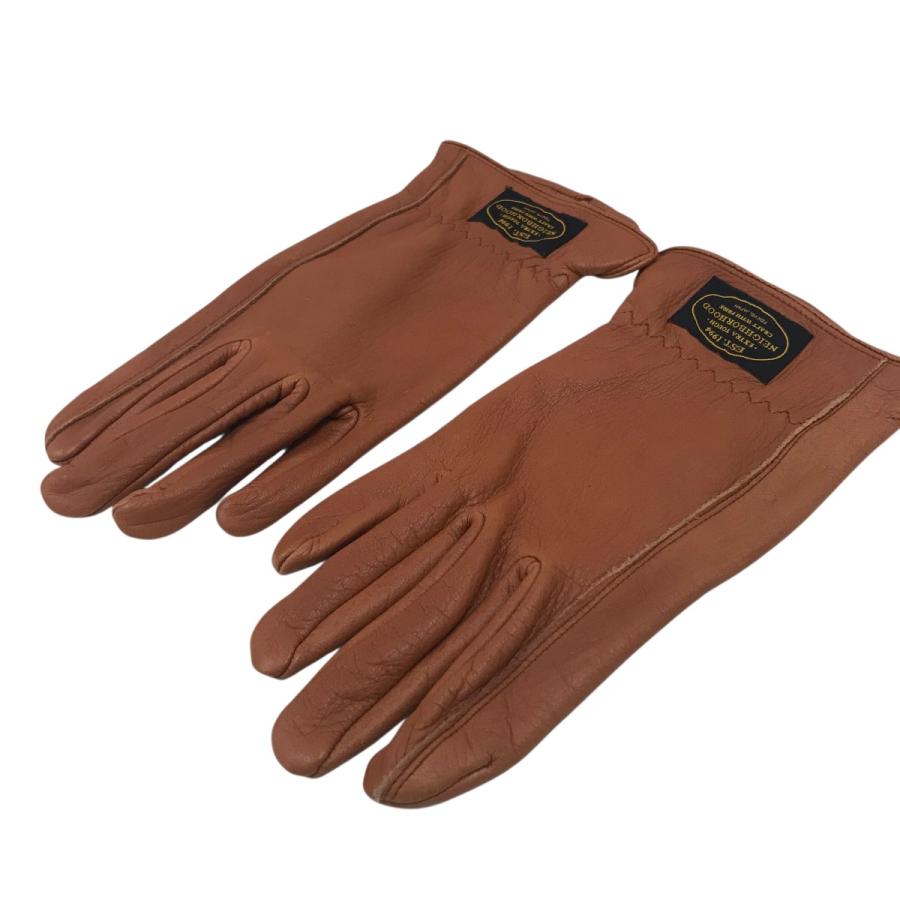 NEIGHBORHOOD（ネイバーフッド） レザーグローブ オレンジ サイズ：L