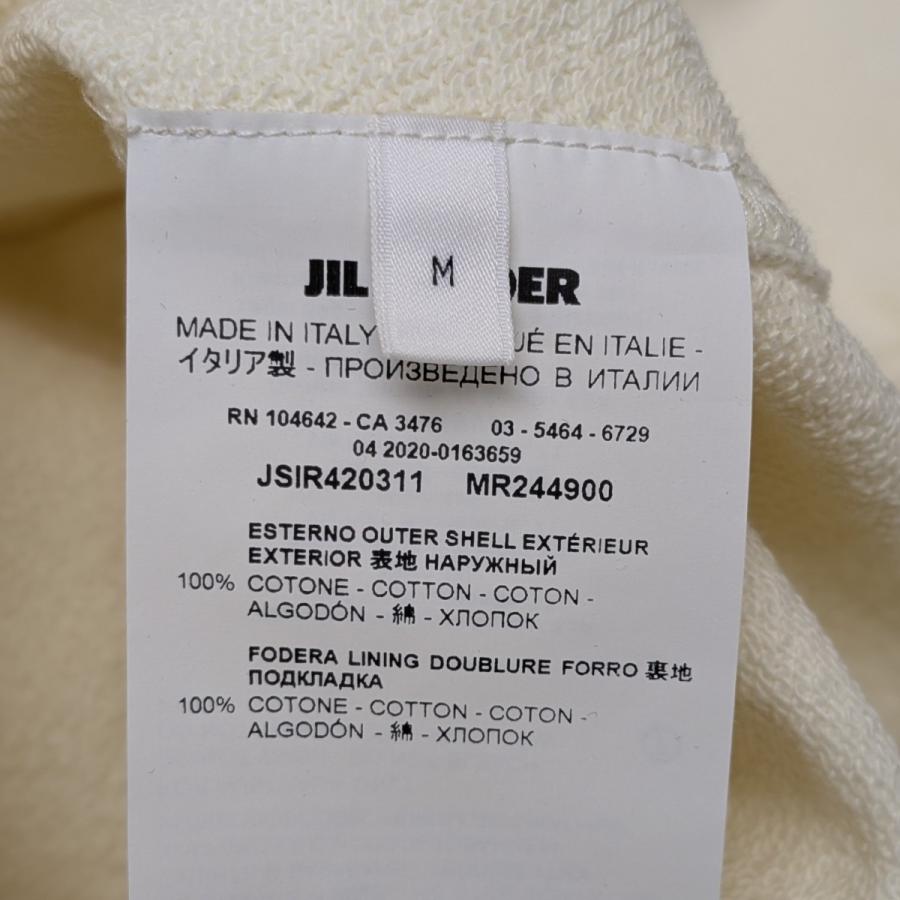 【値下げ】JIL SANDER+ ロゴプリント プルオーバースウェットパーカー フーディー アイボリー サイズ：M (原宿店)_4