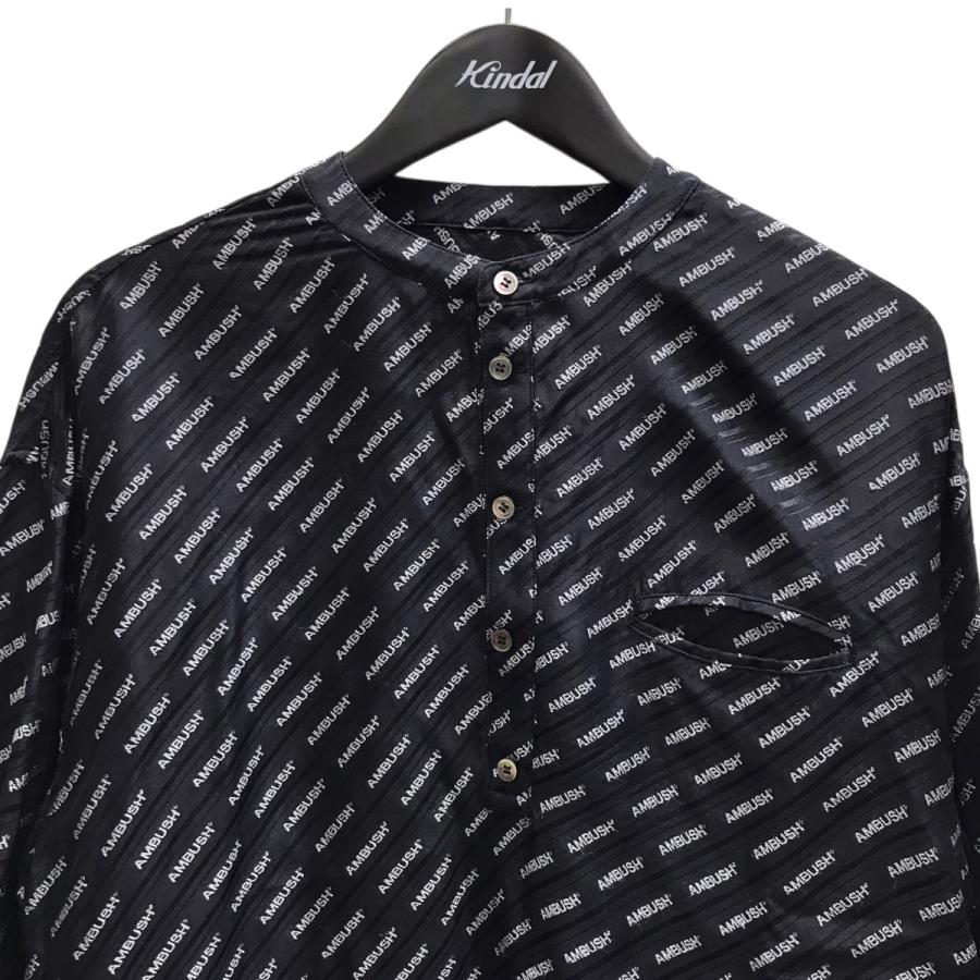 アンブッシュ長袖シャツ AMBUSH（アンブッシュ） ロゴプリント長袖シャツ ブラック サイズ：1