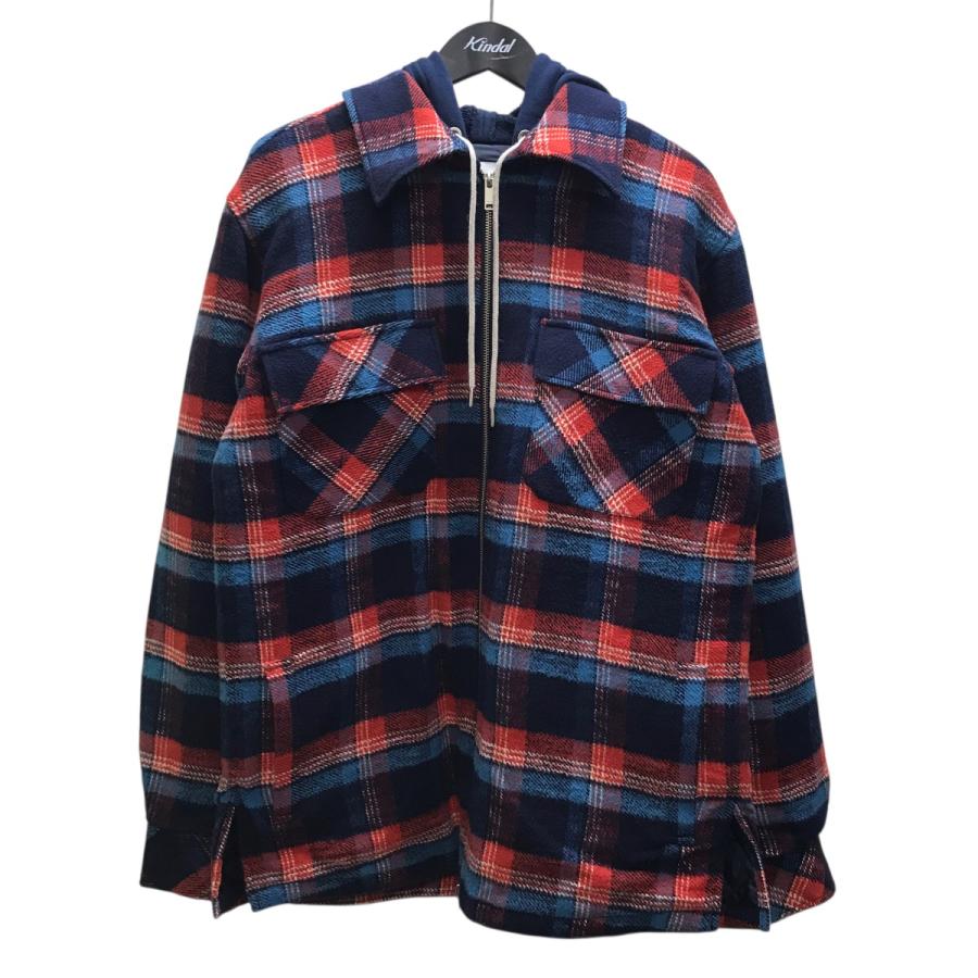 AMBUSH（アンブッシュ） フード付きジャケット レッド×ブルー サイズ