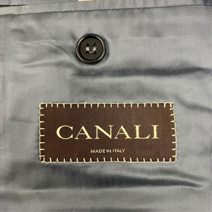 カナーリ CANALI ストライプジャケット グレー サイズ：46 